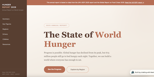 World Hunger Report template preview