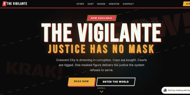 The Vigilante template preview
