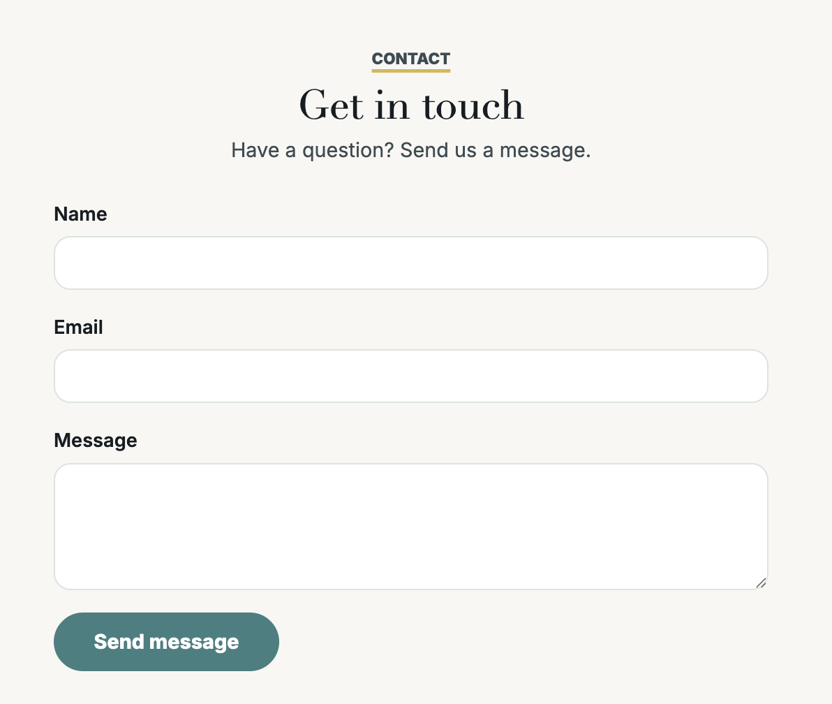 Example contact form 1